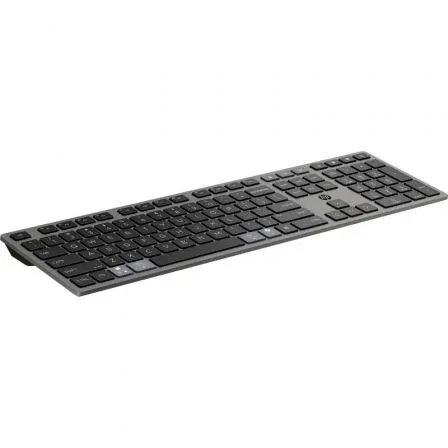 HP Teclado Inalambrico 725 Multidispositivo Negro Recargable Carga Rápida Bluetooth y Dongle USB Carga hasta 2 Meses