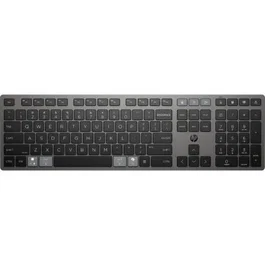 HP Teclado Inalambrico 725 Multidispositivo Negro Recargable Carga Rápida Bluetooth y Dongle USB Carga hasta 2 Meses