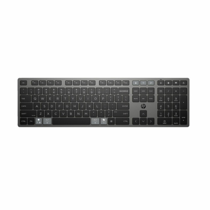HP Teclado 725 Multidispositivo Recargable Inalámbrico Negro Noche