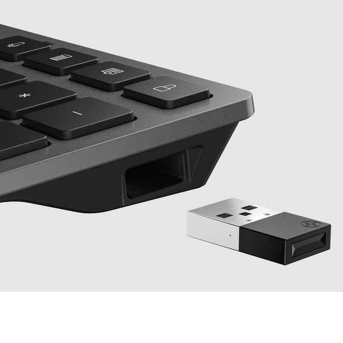 HP Teclado 725 Multidispositivo Recargable Inalámbrico Negro Noche