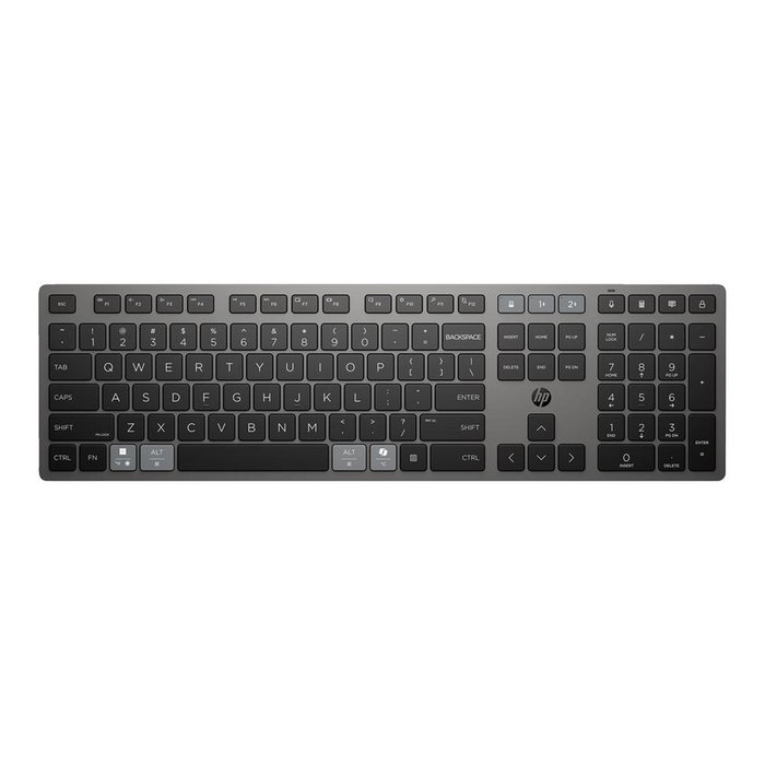 HP Teclado 725 Multidispositivo Recargable Inalámbrico Negro Noche