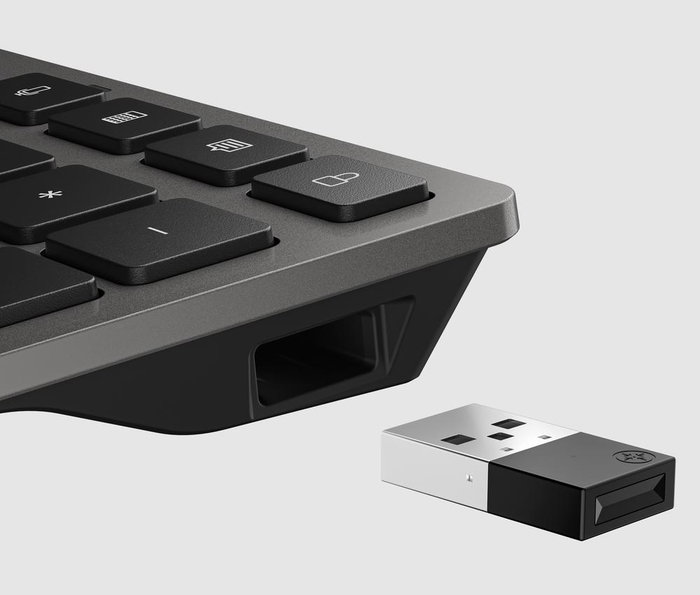 HP Teclado 725 Multidispositivo Recargable Inalámbrico Negro Noche