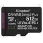 Kingston Canvas Select Plus 512 GB microSDXC con Adaptador SD