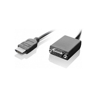 Lenovo Adaptador HDMI a VGA HD-15 Macho-Hembra, 20 cm (0.2 m), Negro, Resolución Full HD 1920x1080 a 60 Hz