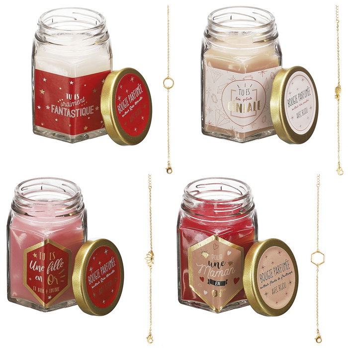 The Concept Factory Vela Perfumada Pour Elle Con Joya Sorpresa Pulsera Bisuteria Mujer Regalo