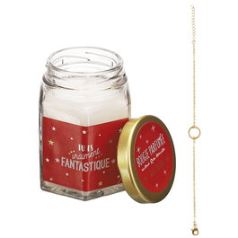 The Concept Factory Vela Perfumada Pour Elle Con Joya Sorpresa Pulsera Bisuteria Mujer Regalo