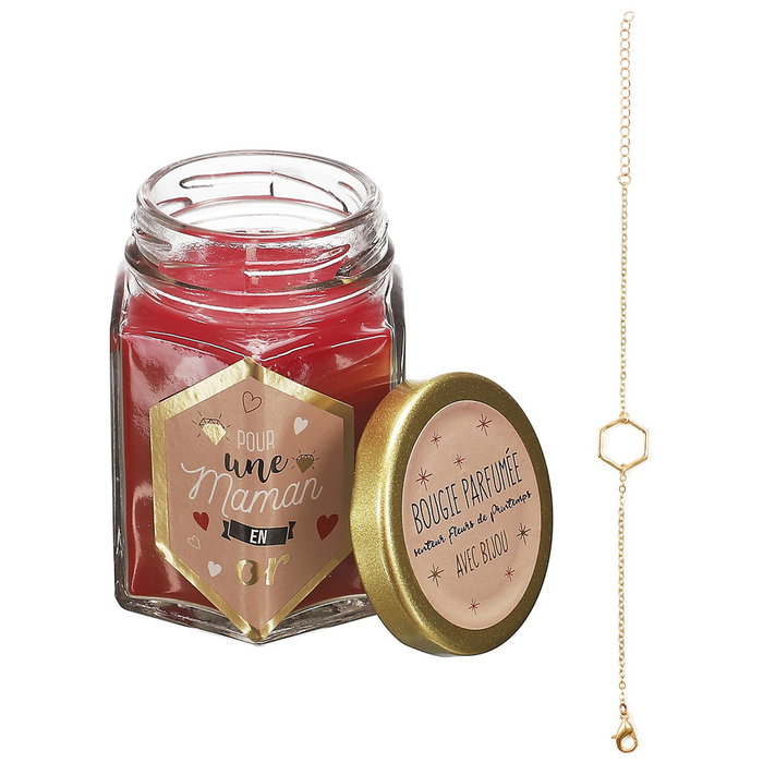 The Concept Factory Vela Perfumada Pour Elle Con Joya Sorpresa Pulsera Bisuteria Mujer Regalo