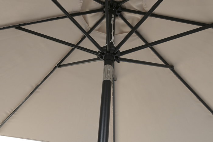 DKD Home Decor Parasol de Jardín y Terraza Arena Negro 265x250x265 cm Reclinable con Protección UV 50+ para Exteriores y Espacios Abiertos DKD Home Decor Parasol de Jardín y Terraza Arena Negro 265x250x265 cm Reclinable con Protección UV 50+ para Exteriores y Espacios Abiertos