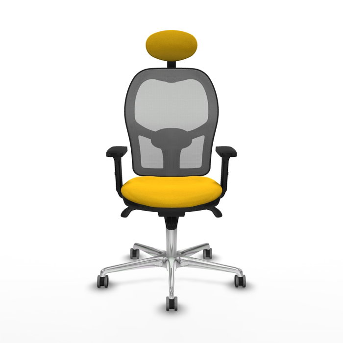 PIQUERAS Y CRESPO Silla de oficina Jorquera, Tela Amarillo y Malla Gris PIQUERAS Y CRESPO Silla de oficina Jorquera, Tela Amarillo y Malla Gris