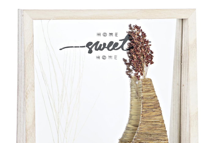 DKD Home Decor Decoración de Pared MDF Jarrones Surtidos 25x4x25 cm