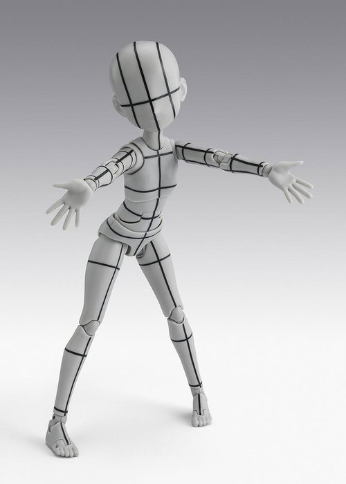 Tamashii Nations Body-Chan Ken Sugimori Edition Wireframe Gray Color Ver. 13cm