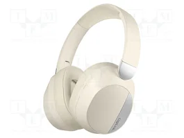 LogiLink BT 6.0 Headset con ANC, crema/plata