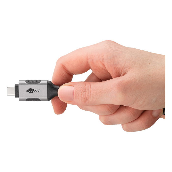 Goobay Adaptador de red USB-C 3.2 Gen2 a RJ-45, 3 metros, negro/gris