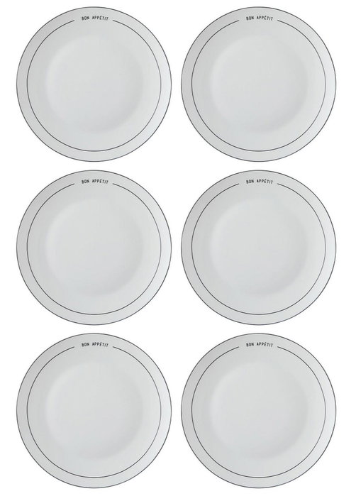 Hermia DNR0076 Juego de Platos de Servicio 6 Piezas Porcelana Blanca Apto Lavavajillas No Microondas Elegancia Hermia DNR0076 Juego de Platos de Servicio 6 Piezas Porcelana Blanca Apto Lavavajillas No Microondas Elegancia