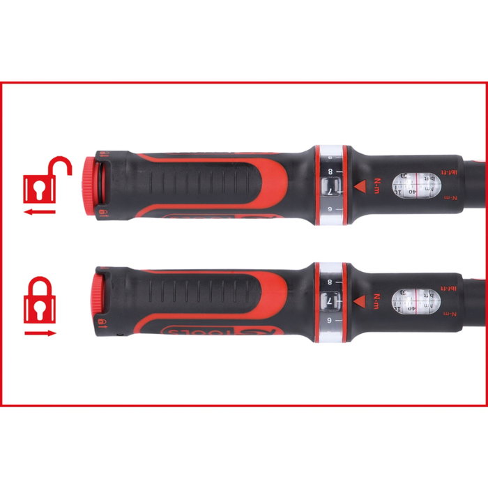 KS Tools Juego de llaves dinamométricas 1/2 ERGOTORQUE 20-200 Nm, 11 piezas KS Tools Juego de llaves dinamométricas 1/2 ERGOTORQUE 20-200 Nm, 11 piezas