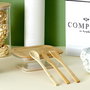 Cook Concept Juego De 3 Cubiertos Bambú Con Bolsa Reutilizables Alternativa Plástico