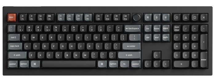 Keychron V6U-D3 Teclado Mecánico Completo Silk POM Brown Switch Negro Retroiluminación RGB Keychron V6U-D3 Teclado Mecánico Completo Silk POM Brown Switch Negro Retroiluminación RGB