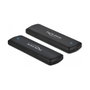 DeLOCK 42615 Caja Externa para SSD M.2 NVMe PCIe con USB 3.2 Gen 2 Tipo C, 10 Gbit/s, Plug & Play, Color Negro