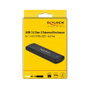 DeLOCK 42615 Caja Externa para SSD M.2 NVMe PCIe con USB 3.2 Gen 2 Tipo C, 10 Gbit/s, Plug & Play, Color Negro