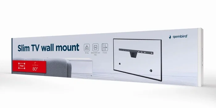 GEMBIRD WM-S80F-01 Soporte de pared Slim para TV 37-80 pulgadas GEMBIRD WM-S80F-01 Soporte de pared Slim para TV 37-80 pulgadas