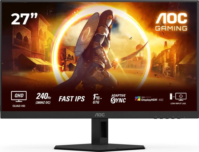 AOC Q27G4ZR Monitor Gaming 27'' QHD Fast IPS 240Hz (260Hz OC) Black/Red AOC Q27G4ZR Monitor Gaming 27'' QHD Fast IPS 240Hz (260Hz OC) Black/Red