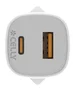 Celly UPTC1USB1USBC25 Cargador de Pared GaN 25W Blanco con 1 Puerto USB-C y 1 Puerto USB-A, Carga Rápida para Smartphone, Tableta y Más
