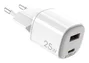 CELLY Cargador GaN 25W 1 USB 1 USB-C Blanco