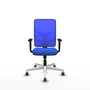 PIQUERAS Y CRESPO Silla de oficina Motilla con mecanismo Sincro, Azul