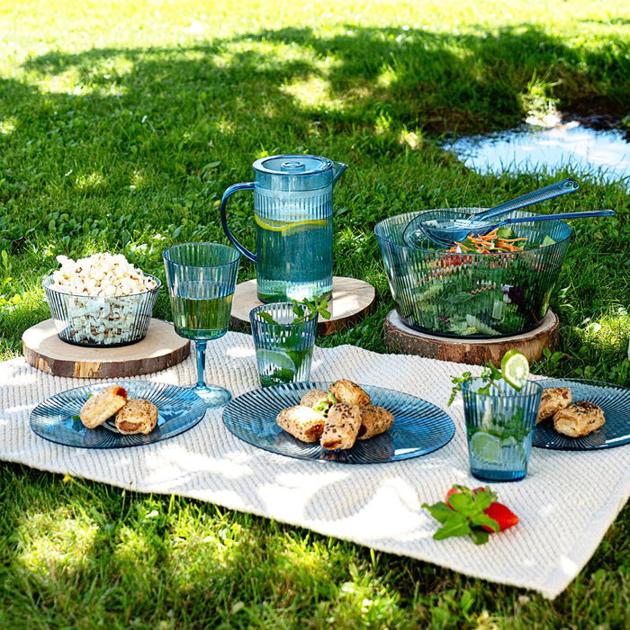 Vaso Bajo Poliestireno Sunset Azul Quid 30 cL (12 Unidades)