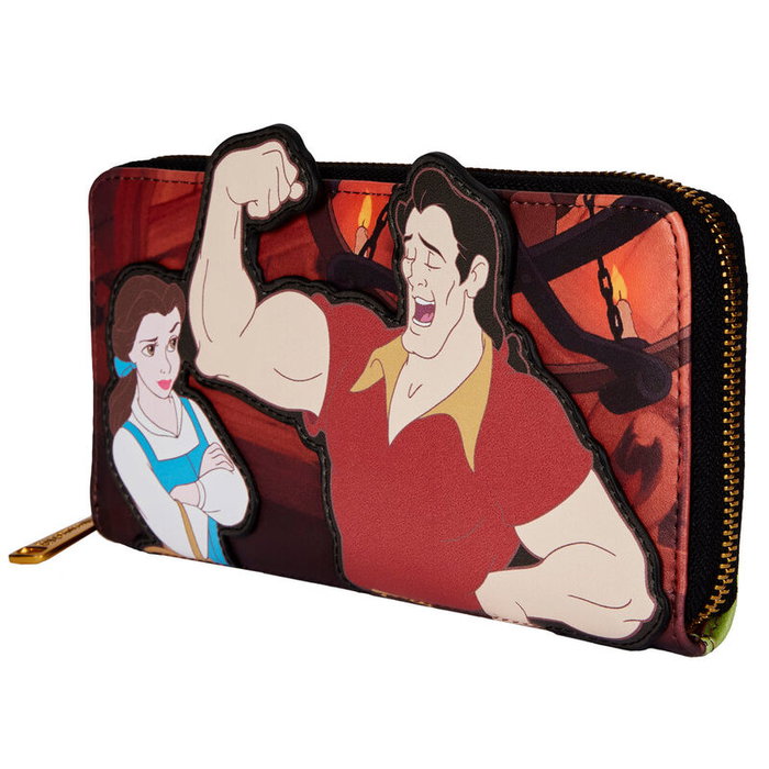 Loungefly Cartera Villanos Escena Gaston La Bella y la Bestia Disney 20x10cm