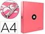 Antartik Carpeta 4 Anillas 40 mm Mixtas A4 Forrada Color Coral Antartik Carpeta 4 Anillas 40 mm Mixtas A4 Forrada Color Coral
