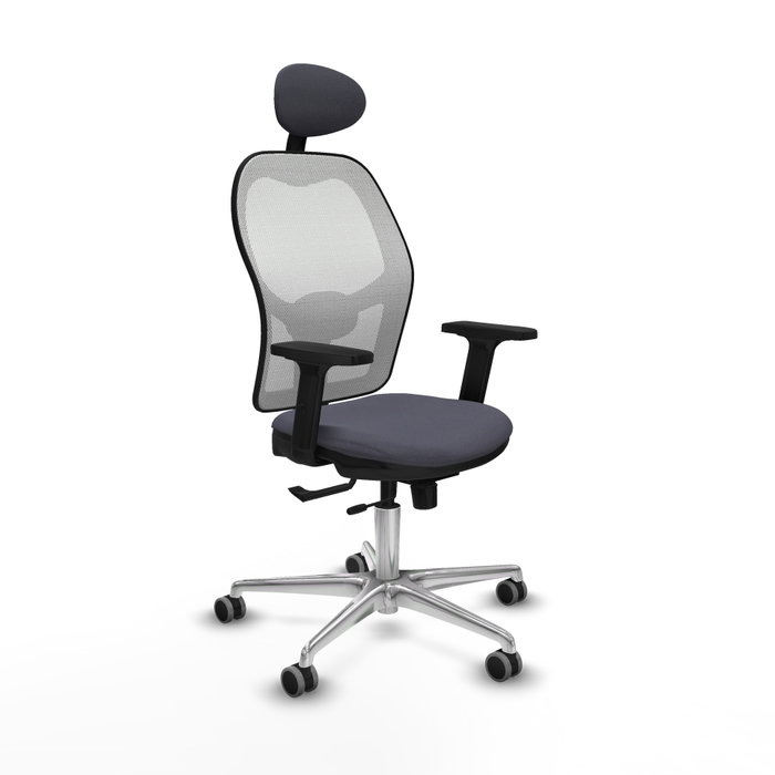 PIQUERAS Y CRESPO Silla de oficina Jorquera con mecanismo Sincro/Traslack, Gris oscuro y Blanco PIQUERAS Y CRESPO Silla de oficina Jorquera con mecanismo Sincro/Traslack, Gris oscuro y Blanco