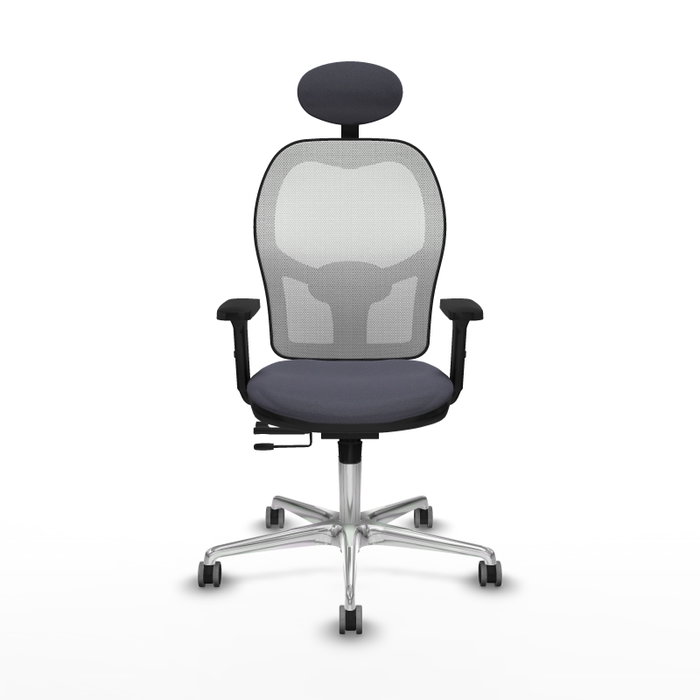 PIQUERAS Y CRESPO Silla de oficina Jorquera con mecanismo Sincro/Traslack, Gris oscuro y Blanco PIQUERAS Y CRESPO Silla de oficina Jorquera con mecanismo Sincro/Traslack, Gris oscuro y Blanco