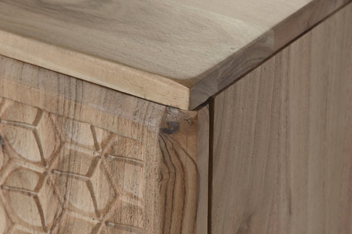 DKD Home Decor Aparador de Acacia y Metal