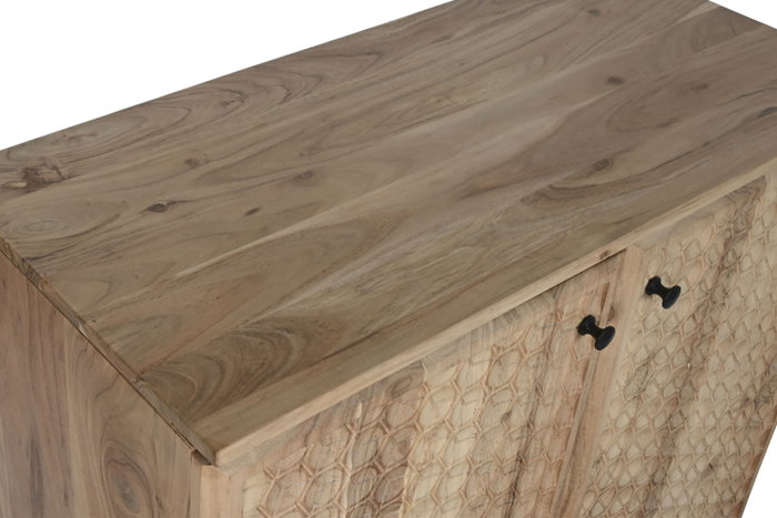 DKD Home Decor Aparador de Acacia y Metal