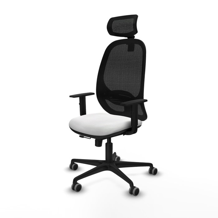 PIQUERAS Y CRESPO Silla de oficina Cilanco con mecanismo Sincro/Traslack Blanco y Negro PIQUERAS Y CRESPO Silla de oficina Cilanco con mecanismo Sincro/Traslack Blanco y Negro