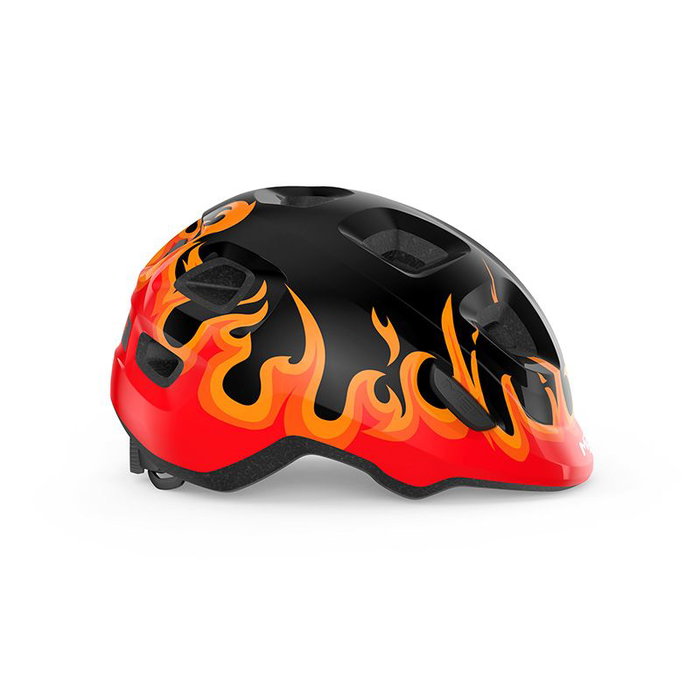 Met Casco Niños Hooray Negro Llamas Brillo S