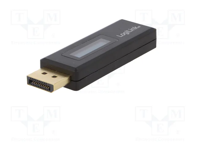 LogiLink Probador DisplayPort para información EDID, DisplayPort 1.2 y 1.4, negro