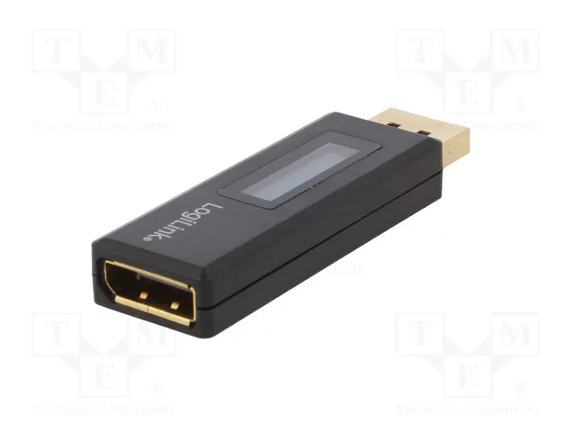 LogiLink Probador DisplayPort para información EDID, DisplayPort 1.2 y 1.4, negro