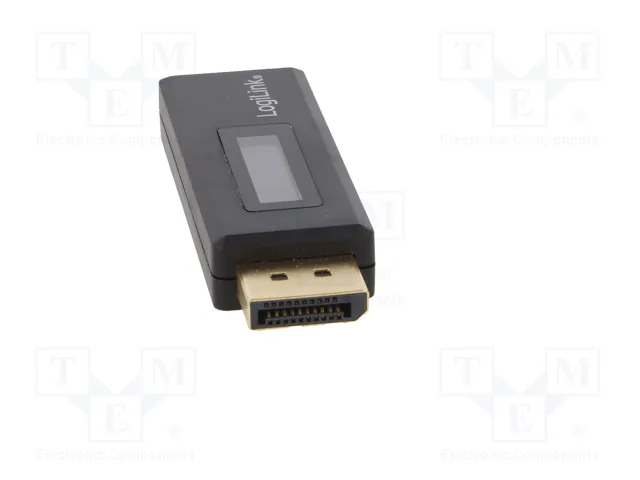 LogiLink Probador DisplayPort para información EDID, DisplayPort 1.2 y 1.4, negro