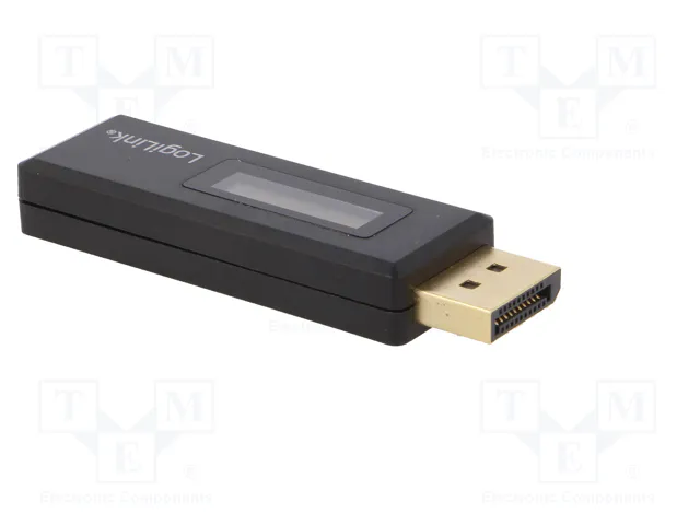 LogiLink Probador DisplayPort para información EDID, DisplayPort 1.2 y 1.4, negro