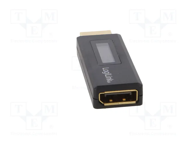 LogiLink Probador DisplayPort para información EDID, DisplayPort 1.2 y 1.4, negro