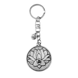 Alex And Ani Llavero Flor de Loto Gris