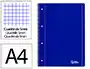 Liderpapel Cuaderno Espiral A4 Micro Serie Azul Tapa Blanda 80 Hojas 75gr Cuadro 5mm Con Margen 4 Taladros Azul