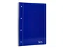 Liderpapel Cuaderno Espiral A4 Micro Serie Azul Tapa Blanda 80 Hojas 75gr Cuadro 5mm Con Margen 4 Taladros Azul