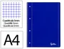 Liderpapel Cuaderno Espiral A4 Micro Serie Azul Tapa Blanda 80 Hojas 75gr Cuadro 5mm Con Margen 4 Taladros Azul