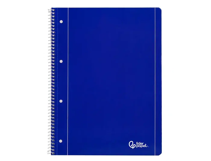 Liderpapel Cuaderno Espiral A4 Micro Serie Azul Tapa Blanda 80 Hojas 75gr Cuadro 5mm Con Margen 4 Taladros Azul