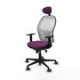 PIQUERAS Y CRESPO Silla de oficina Jorquera Morada y Blanca