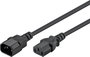Goobay Cable de Alimentación C14 a C13 de 2m, Negro