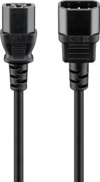 Goobay Cable de Alimentación C14 a C13 de 2m, Negro